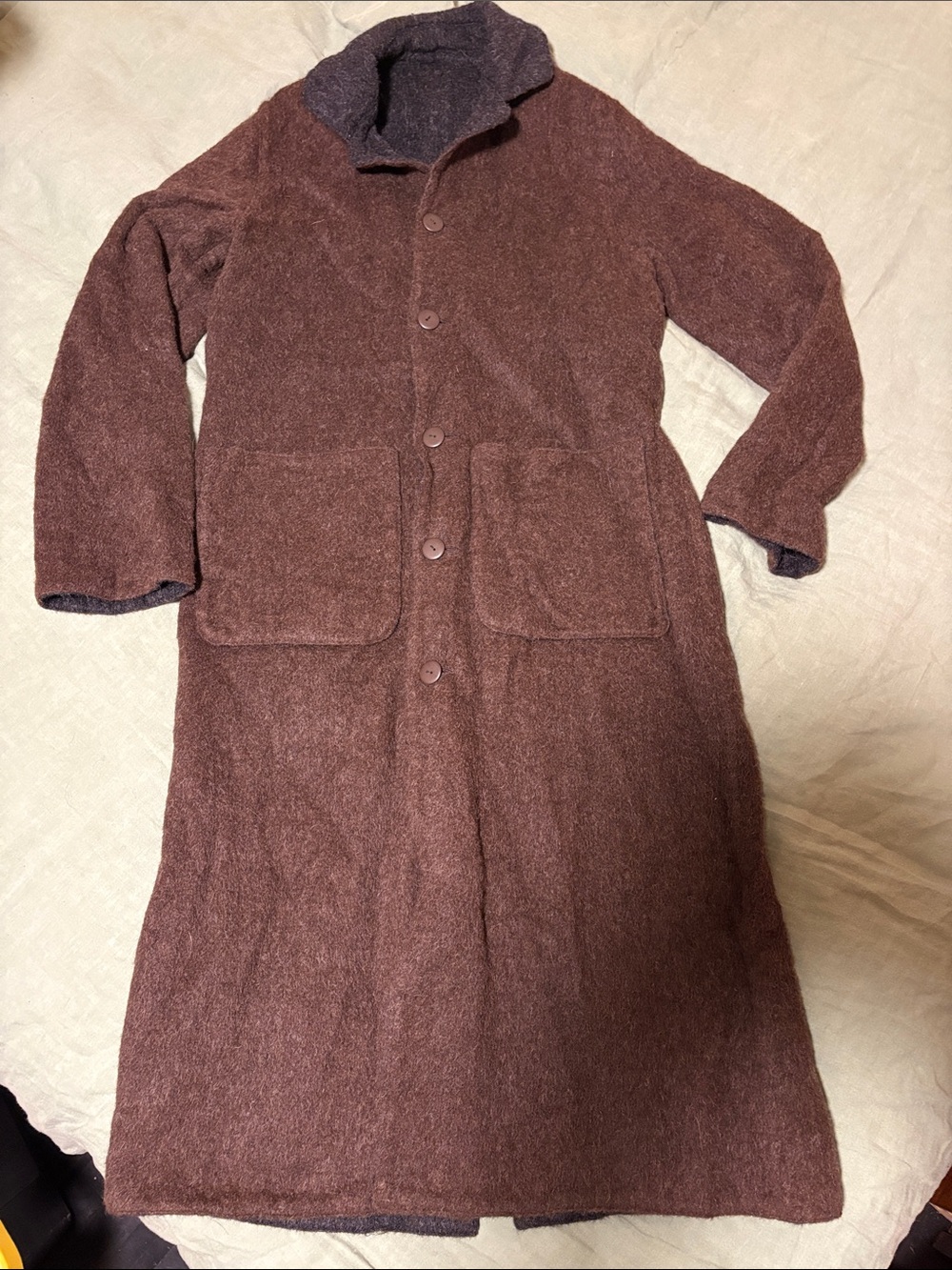Alpaca Wool reversible coat